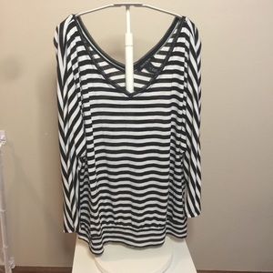 WHBM Sequin V-Neck Top